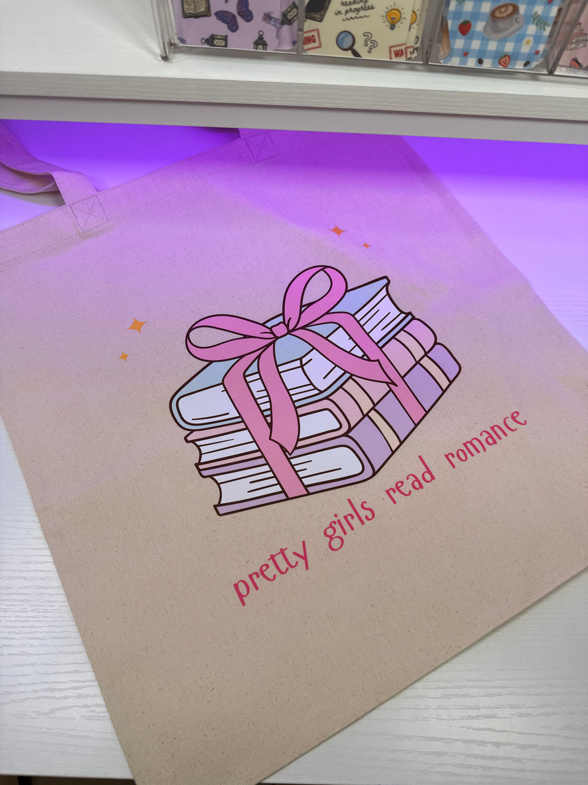 Pretty girls read Romance Canvas tote bag