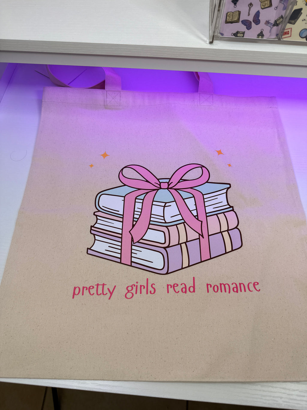 Pretty girls read Romance Canvas tote bag